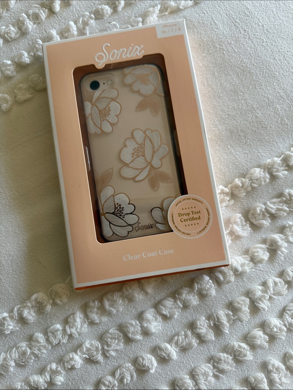 Sonix Clear Coat Floral iPhone Case - White & Gold Accents